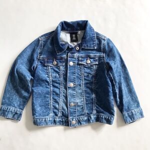 H&M soft denim acid wash jean jacket EUC 5-6Y